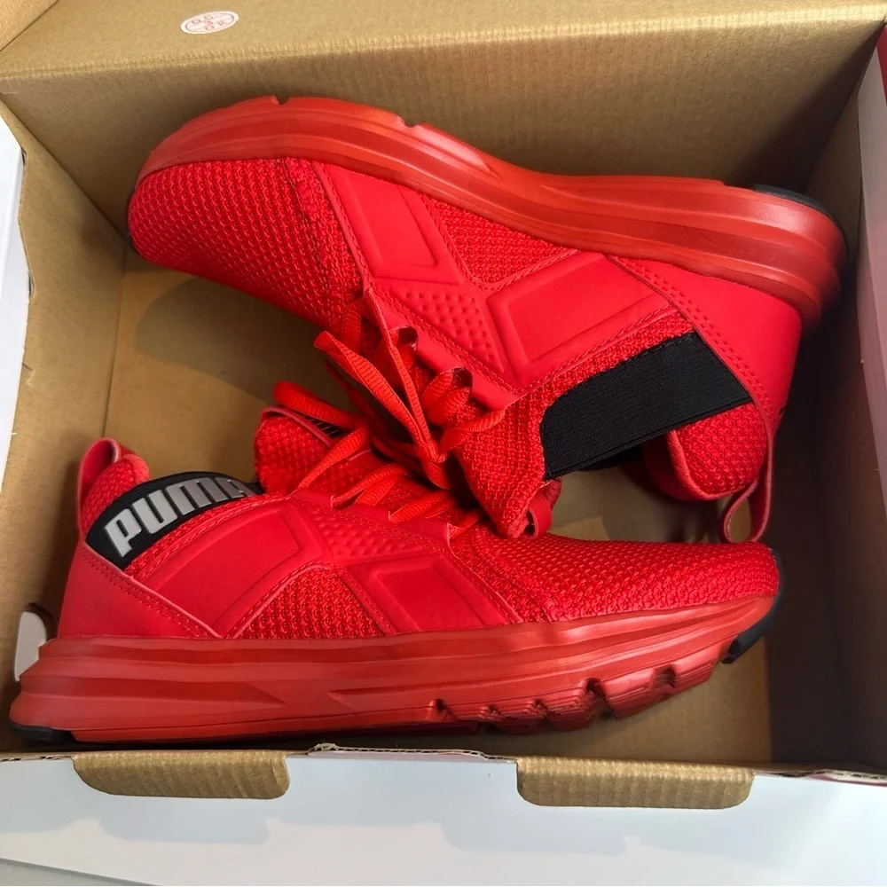 NWT  Puma Kids Softride Enzo NXT High Risk Red Youth Sneakers size 4C - Picture 9 of 12